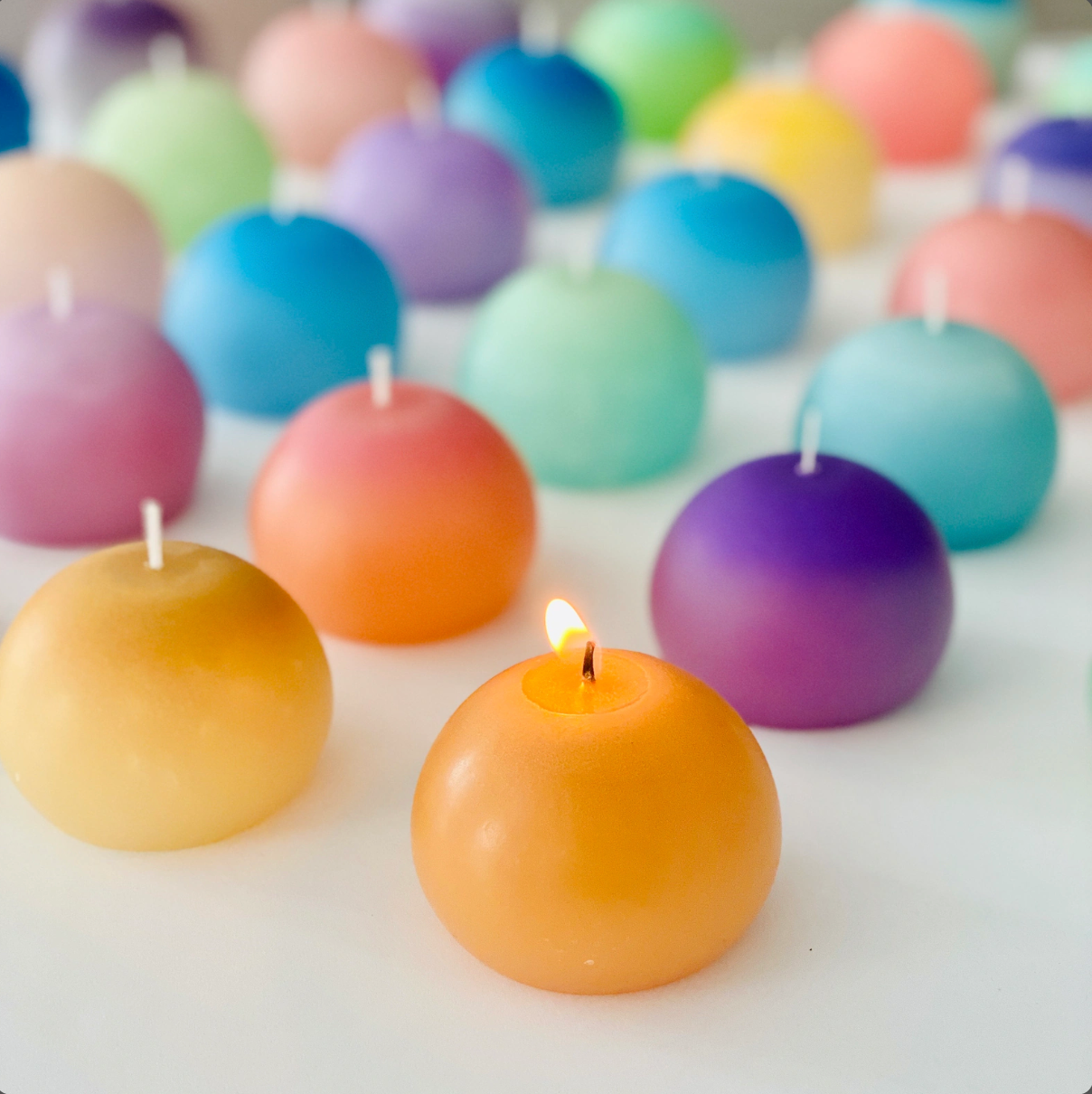Serene Sphere Pillar Custom Color Candle