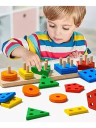 Jogo de Encaixe em Madeira Montessori