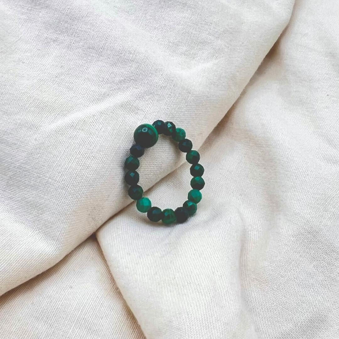 Malachit Ring facettiert