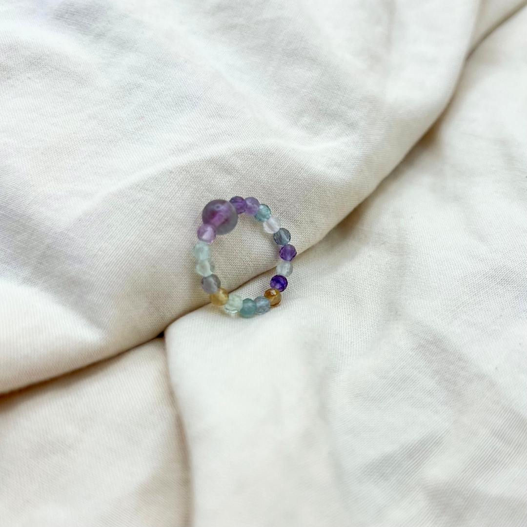 Fluorit Ring facettiert