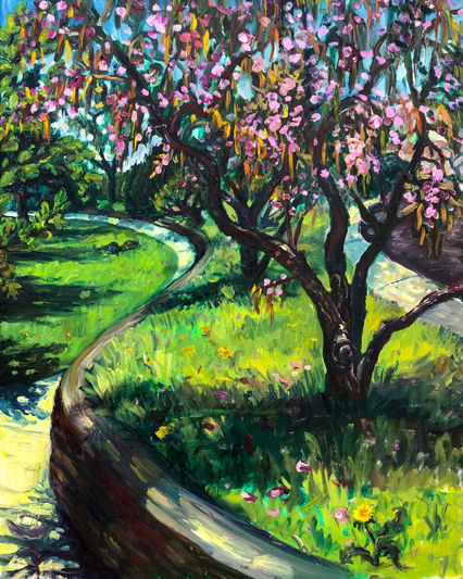 Blooming Chilopsis (Plein Air).JPEG