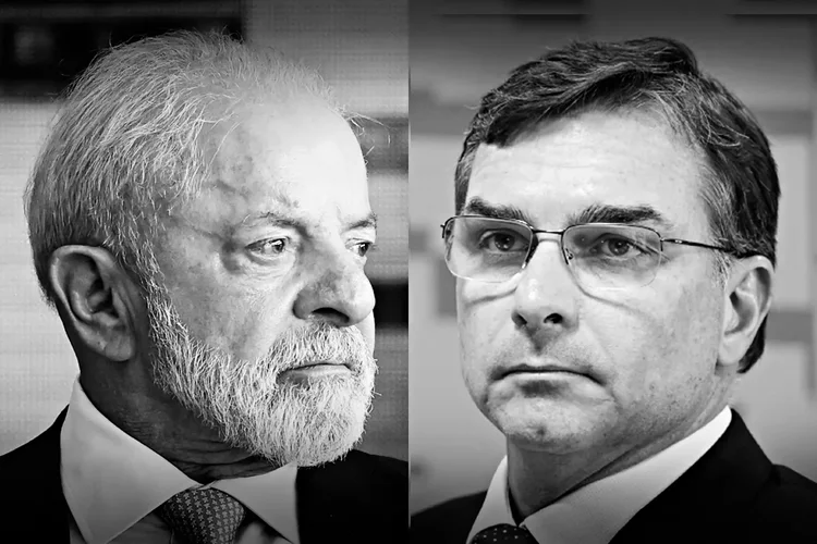 Lula e Flávio: cenário é de empate técnico (Divulgação/Exame)
