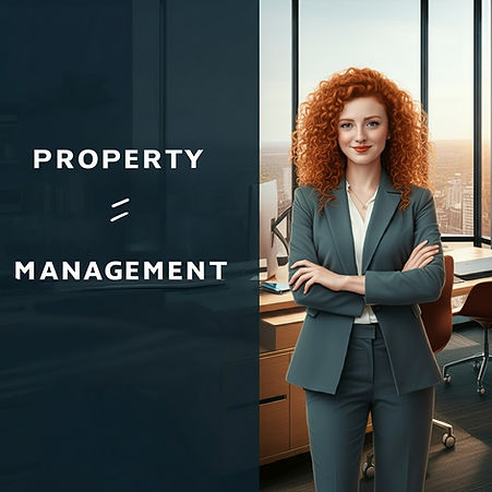 Property management company representative explaining rental income strategies to a homeowner in an office setting