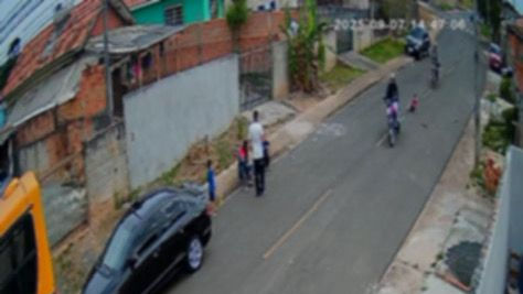 A criança vítima do atropelamento já recebeu alta médica Foto: Reprodução/Câmeras de Segurança