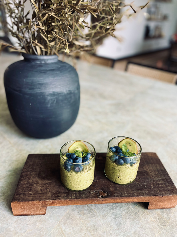 Blueberry Matcha Overnight Oats