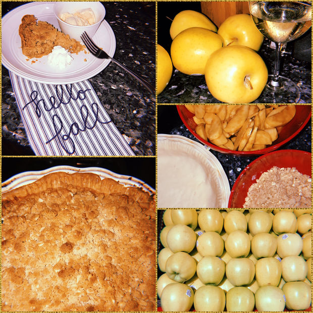 Cinnamon Apple Streusel Pie