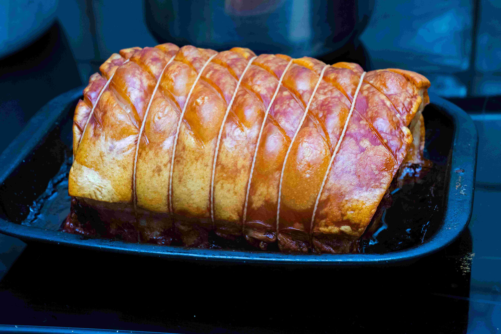 CRACKLING ROAST PORK ON A KETTLE BBQ