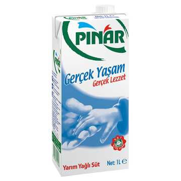 PINAR SÜT YARIM YAĞLI 1 LT