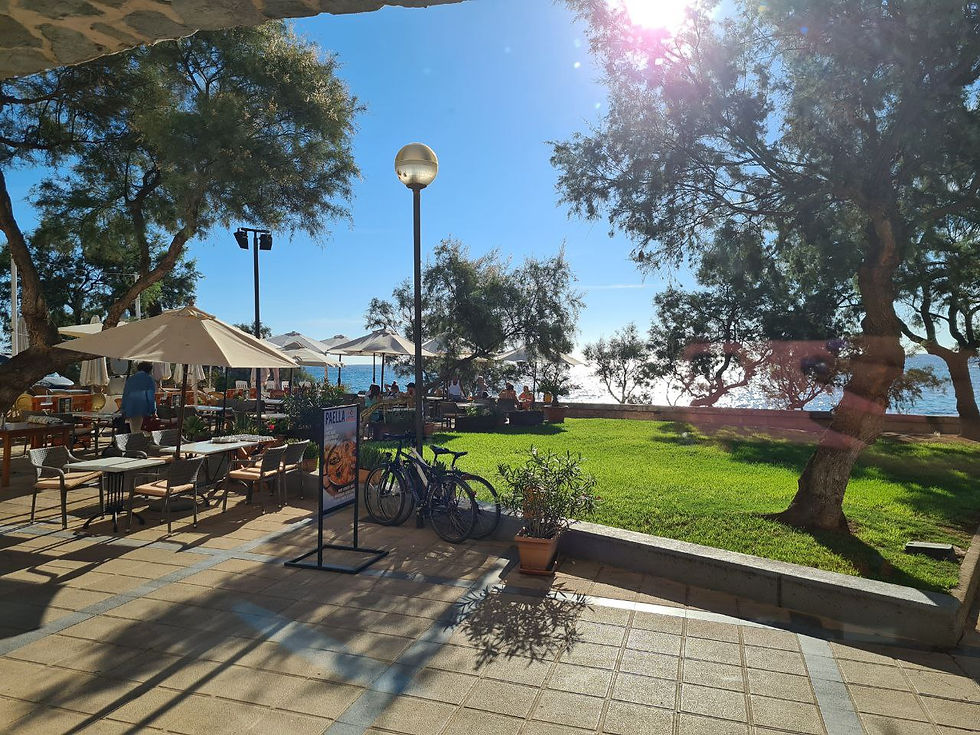 From the entrance of Amena Mar hotel.