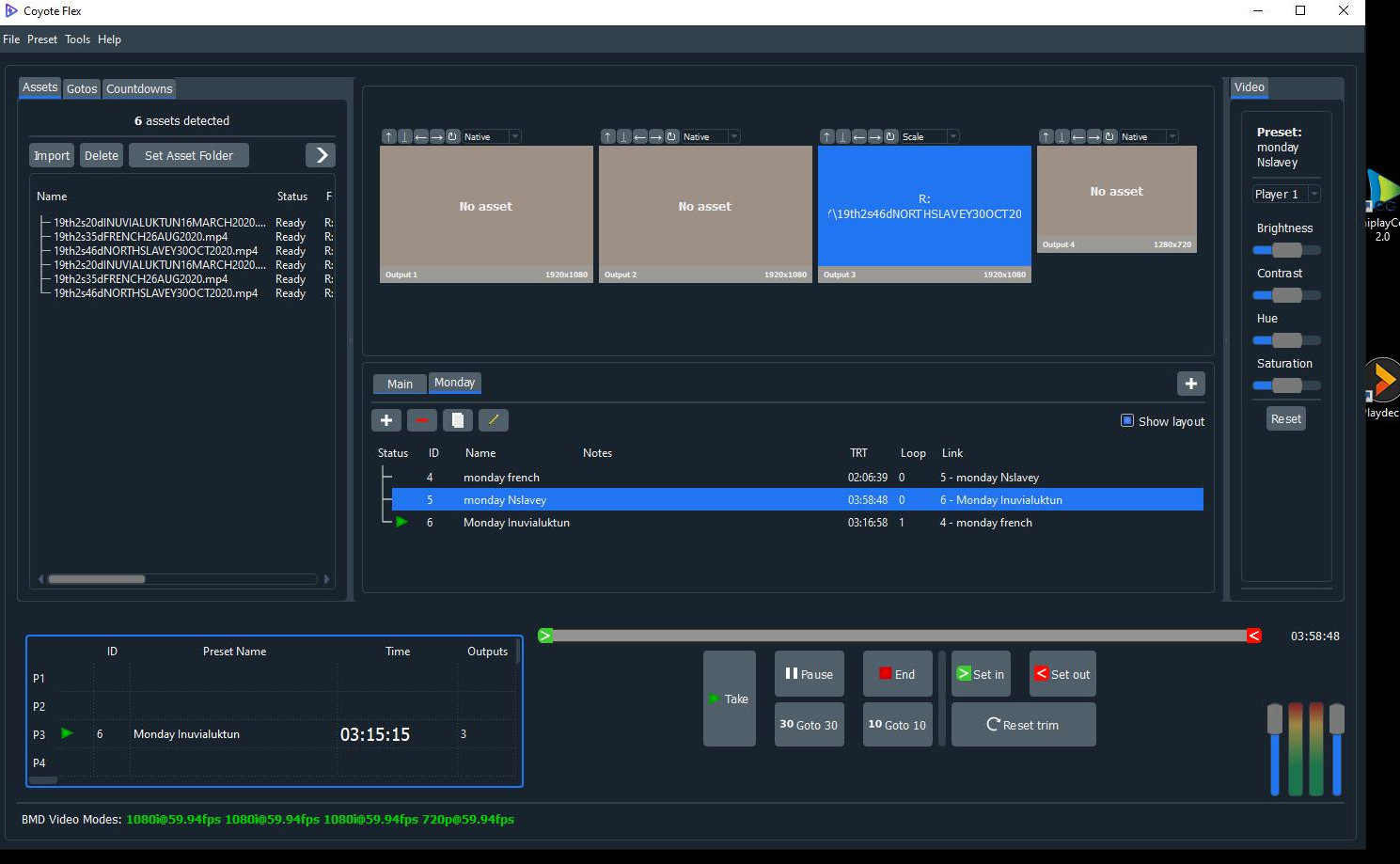 preset to just one spigot out-still not outputting next file content media