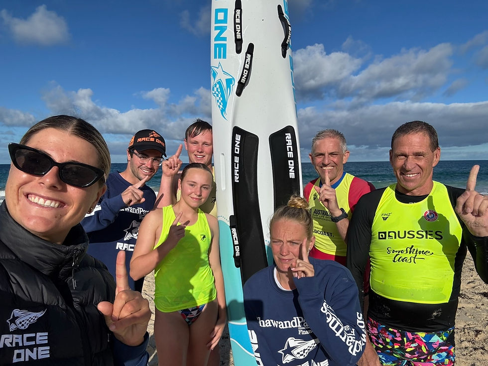 Bella, Brayden, Amity, Stirling, Race One board, Emma, Tim and Briggy