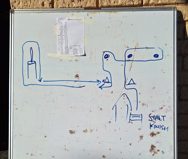 Caris Cup Course Map - the second swim didn't get it's own line but competitors seemed to know where to go!