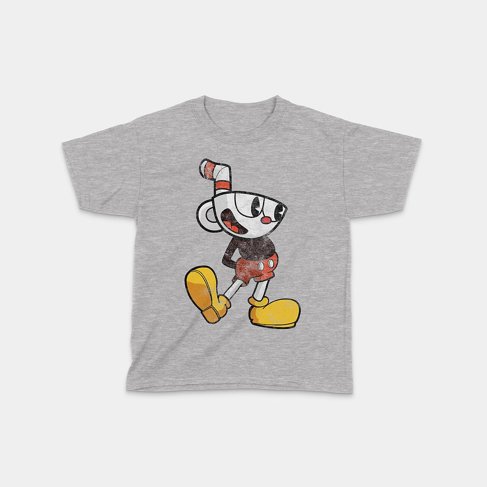 steamboat cuphead mickey mouse mashup youth shirt