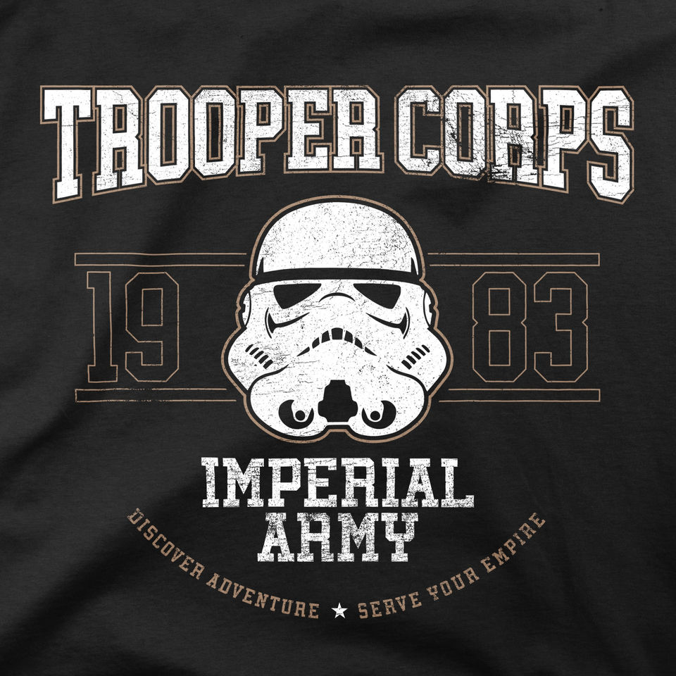 Star Wars Stormtrooper hoodie for adults, various colors.