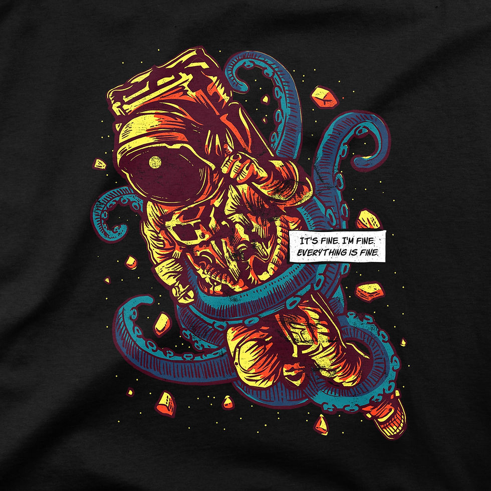 astronaut it's fine meme adult shirt