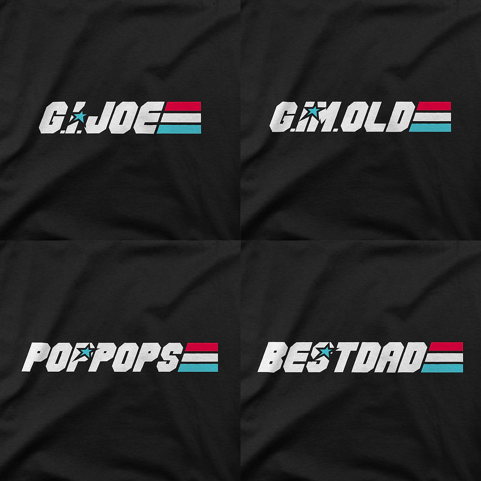 Personalized G.I.JOE logo shirt design detail view