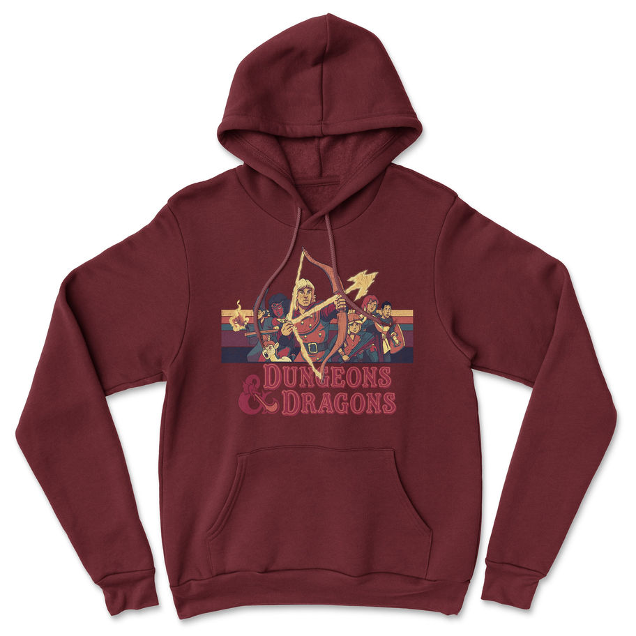 Dungeons & Dragons vintage cartoon adult unisex hoodie