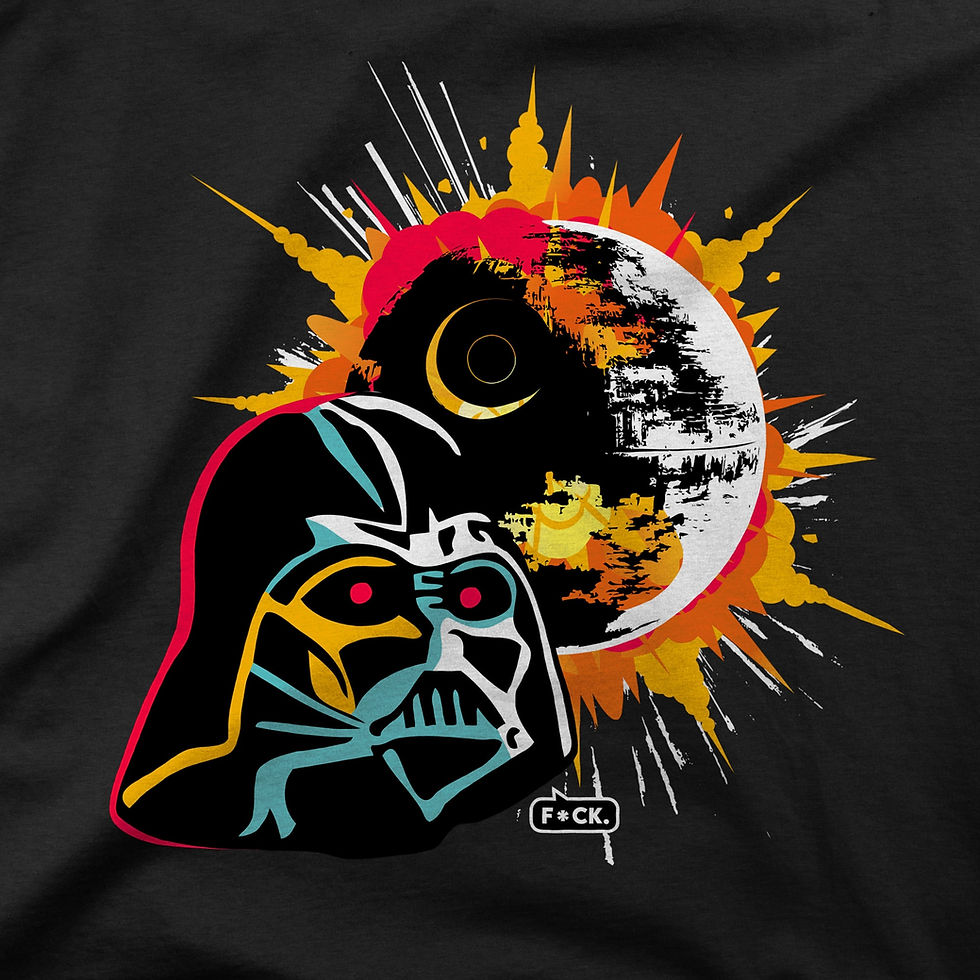 Star Wars Darth Vader Death Star adult unisex shirt, various colors.