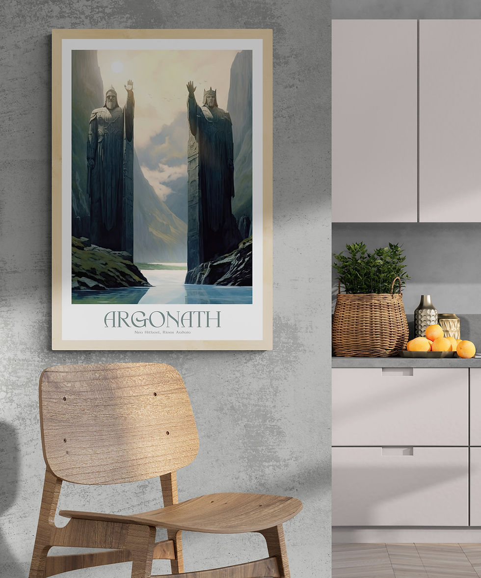 The Argonath Lord of the Rings Travel Posters Digital Prints