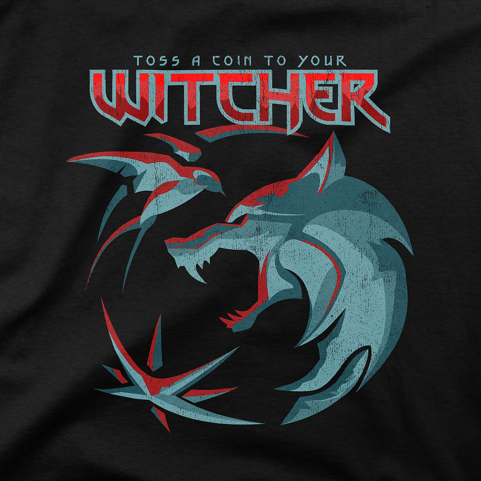 toss a coin for your witcher adult tshirt netflix show