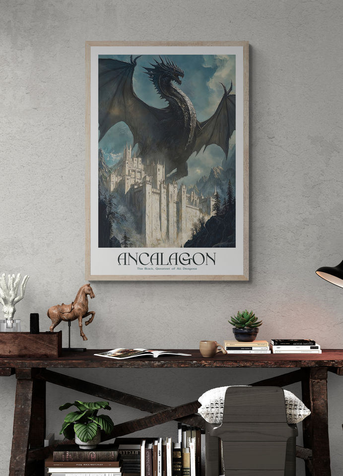 Ancalagon the Black, King of Dragons Poster
