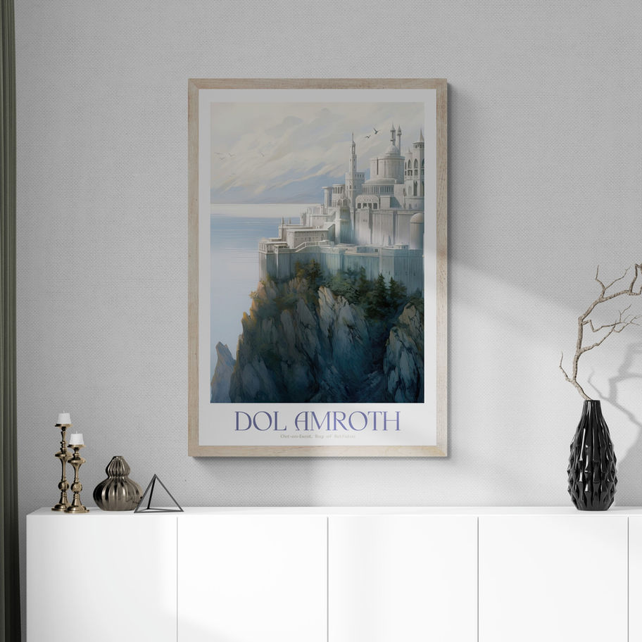 Digital print of Dol Amroth, Middle-earth travel poster