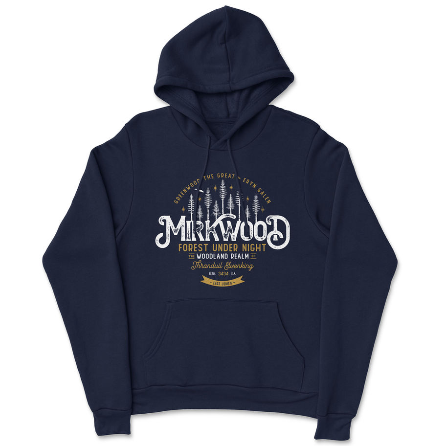 Tolkien Mirkwood Forest adult pull over hoodie various colors