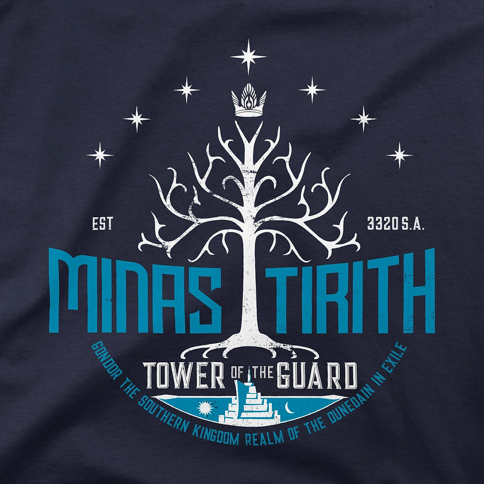 Minas Tirith t-shirt design detail
