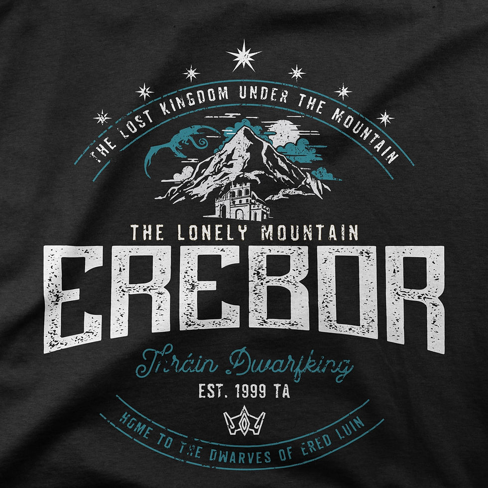 Erebor the Lonely Mountain outdoors pull over hoodie sweater tolkien inspired