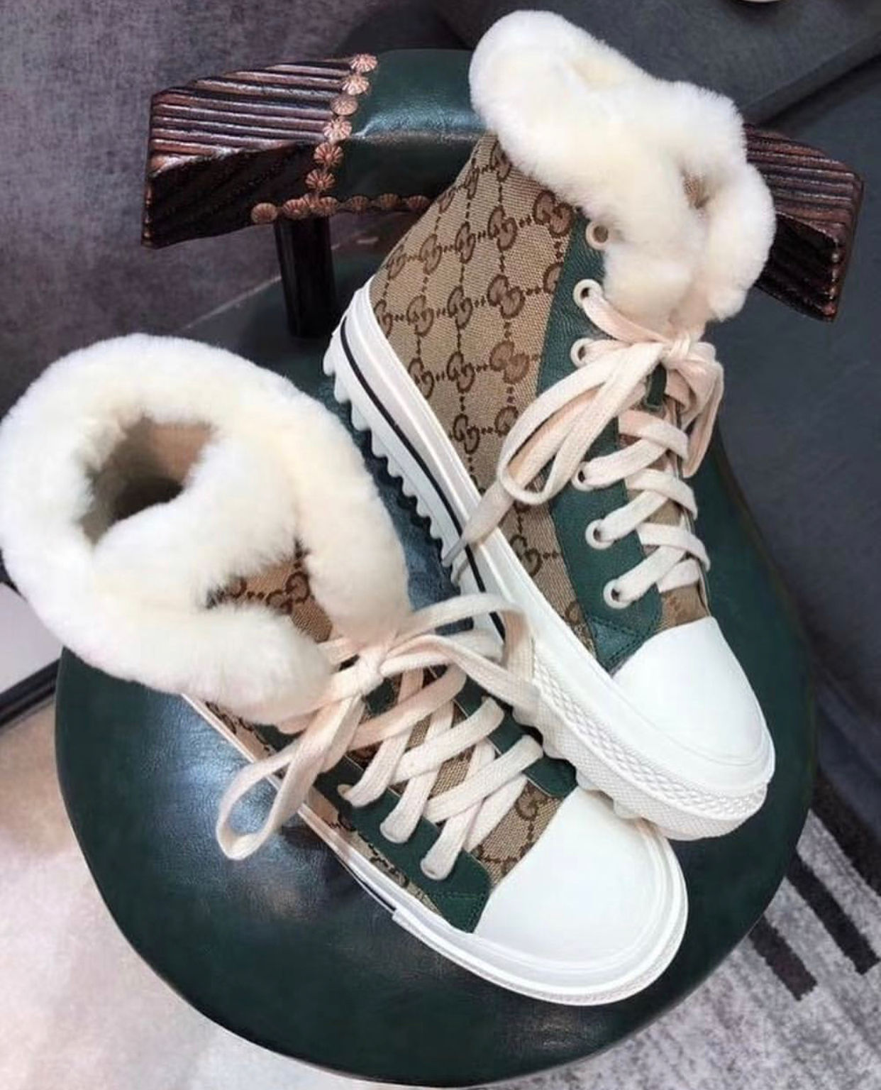 GG khaki winter boots