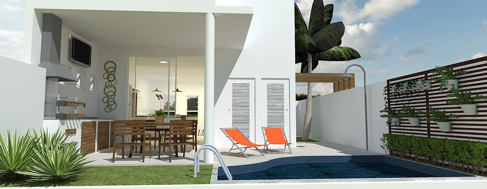 Piscina privativa e área gourmet