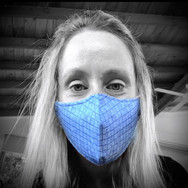 Blue Weave Face Masks