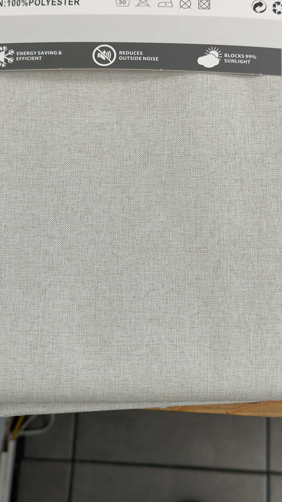 Miniatura: CORTINA BLACKOUT 90% BEIGE-GRIS 140x240CM