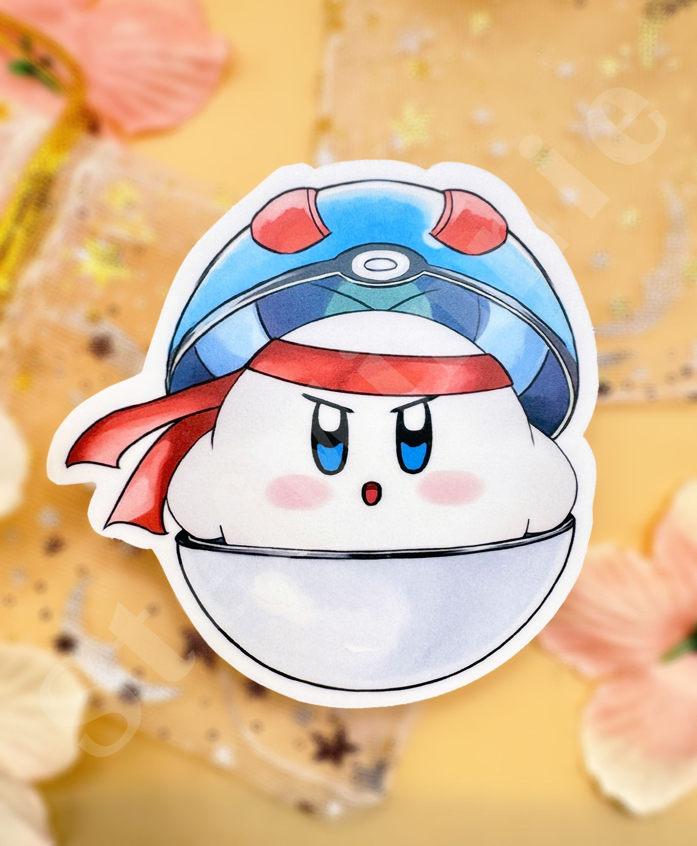 Pink Puffy Fight Sticker