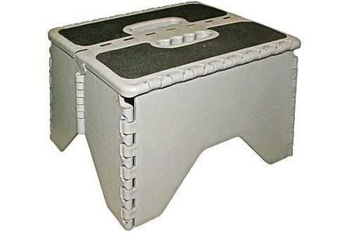Trittstufe klappbar, grau