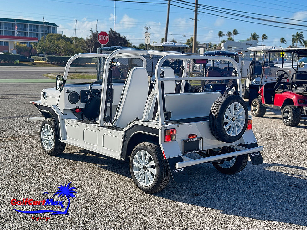 Thumbnail: 2026 Moke America White Mini Moke - 45mph Electric Vehicle
