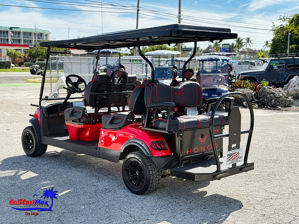 Thumbnail: 2026 Honor G1 4+2 Luxe Special Edition Red - Street Legal Electric Golf Cart