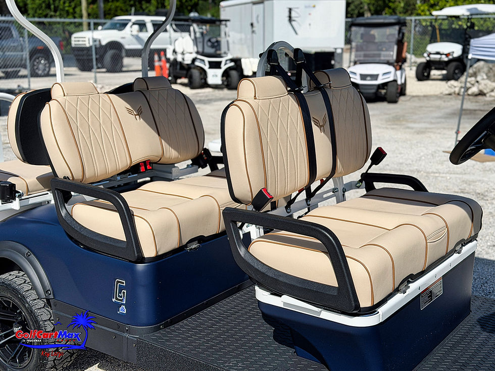 Thumbnail: 2026 Honor G1 4+2 Luxe Matte Blue - Street Legal Electric Golf Cart