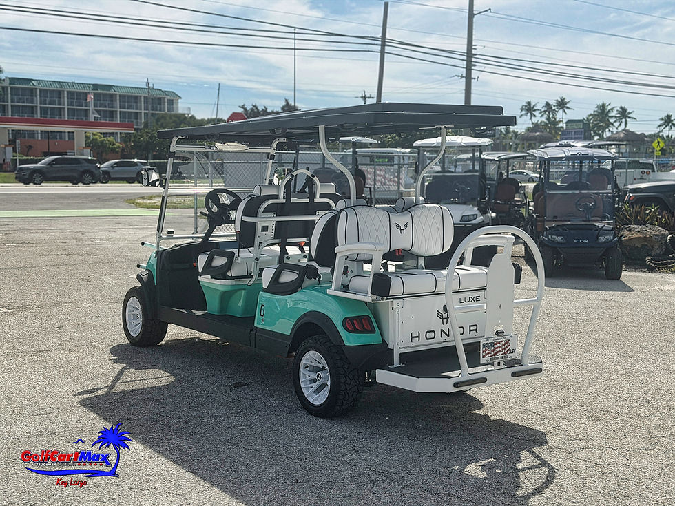 Thumbnail: 2026 Honor G1 4+2 Luxe Sea-Foam - Street Legal Electric Golf Cart