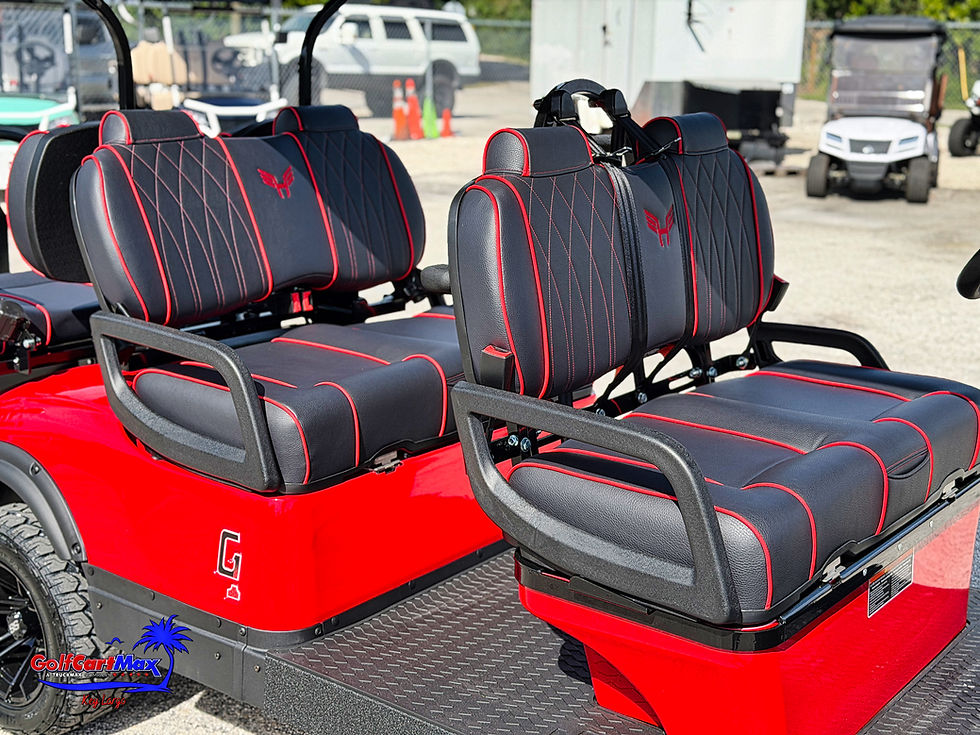 Thumbnail: 2026 Honor G1 4+2 Luxe Special Edition Red - Street Legal Electric Golf Cart