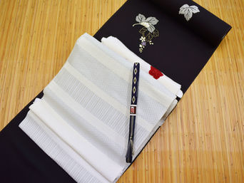 飛柄小紋×博多織名古屋帯