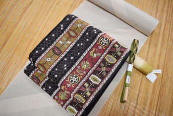 御召×しゃれ袋帯