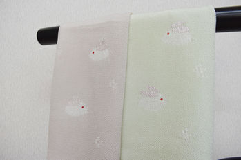 雪うさぎの帯揚げ