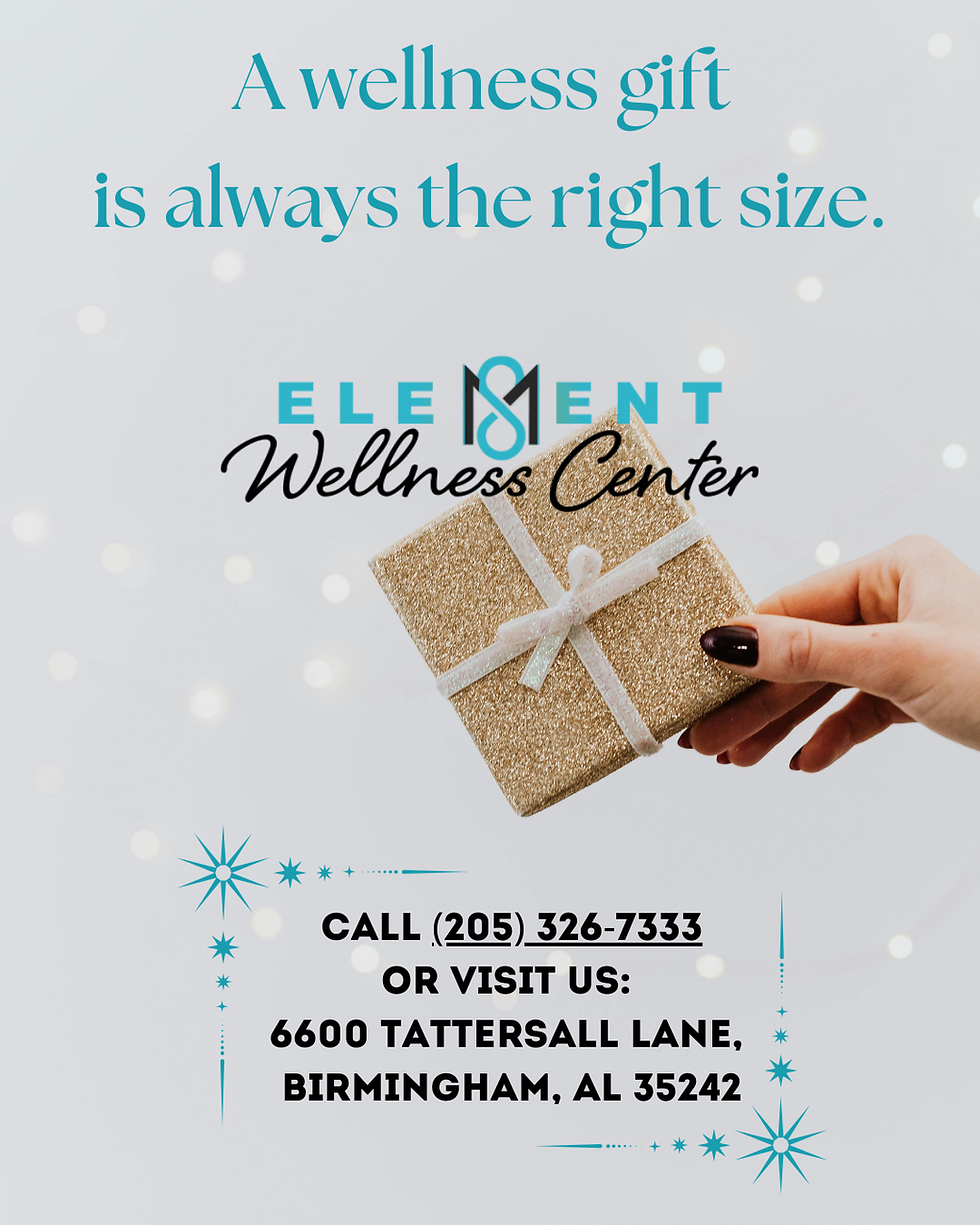 Last minute shopping at Element Wellness. Gift cards available.