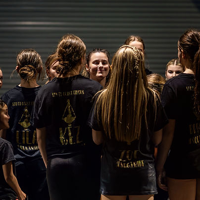 South Coast Circus training huddle