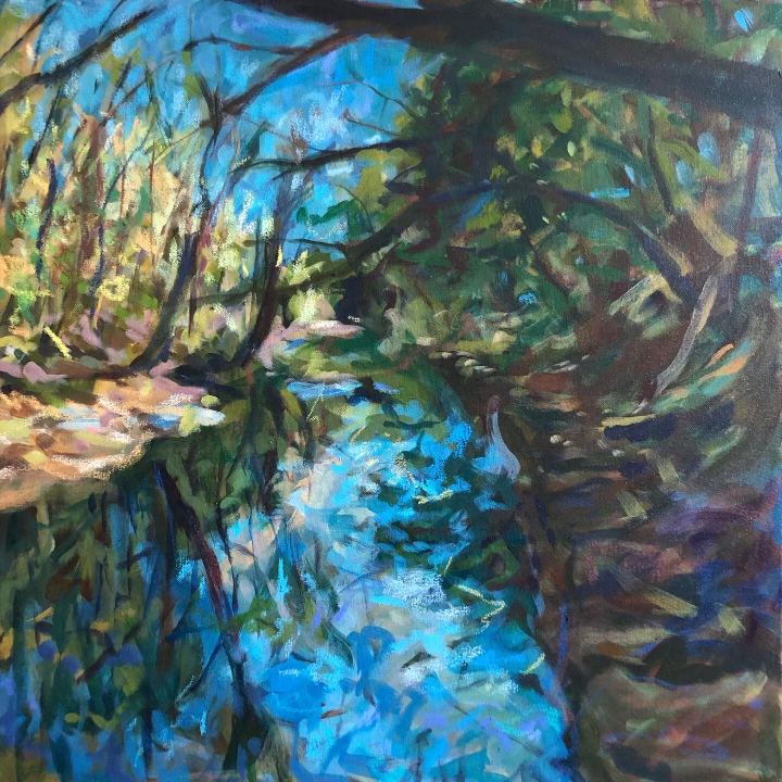 The Creek part 2, 24"x24"on canvas