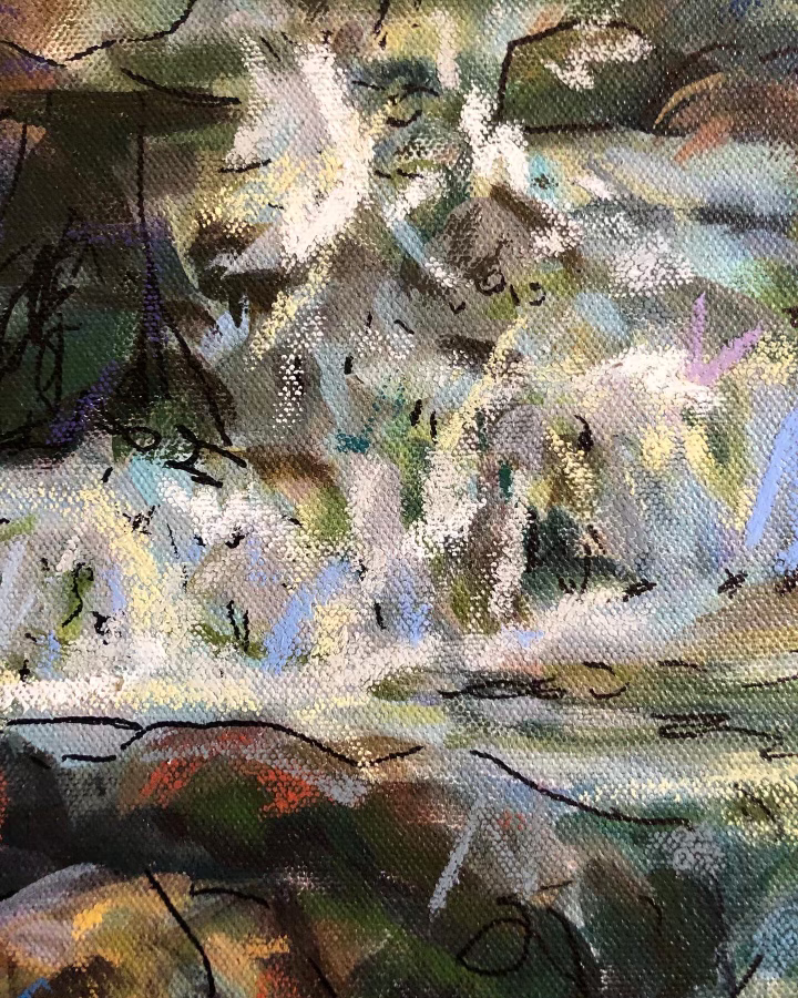 Thumbnail: Flood, 22"x28" on canvas, showing and for sale at Northern Contemporary