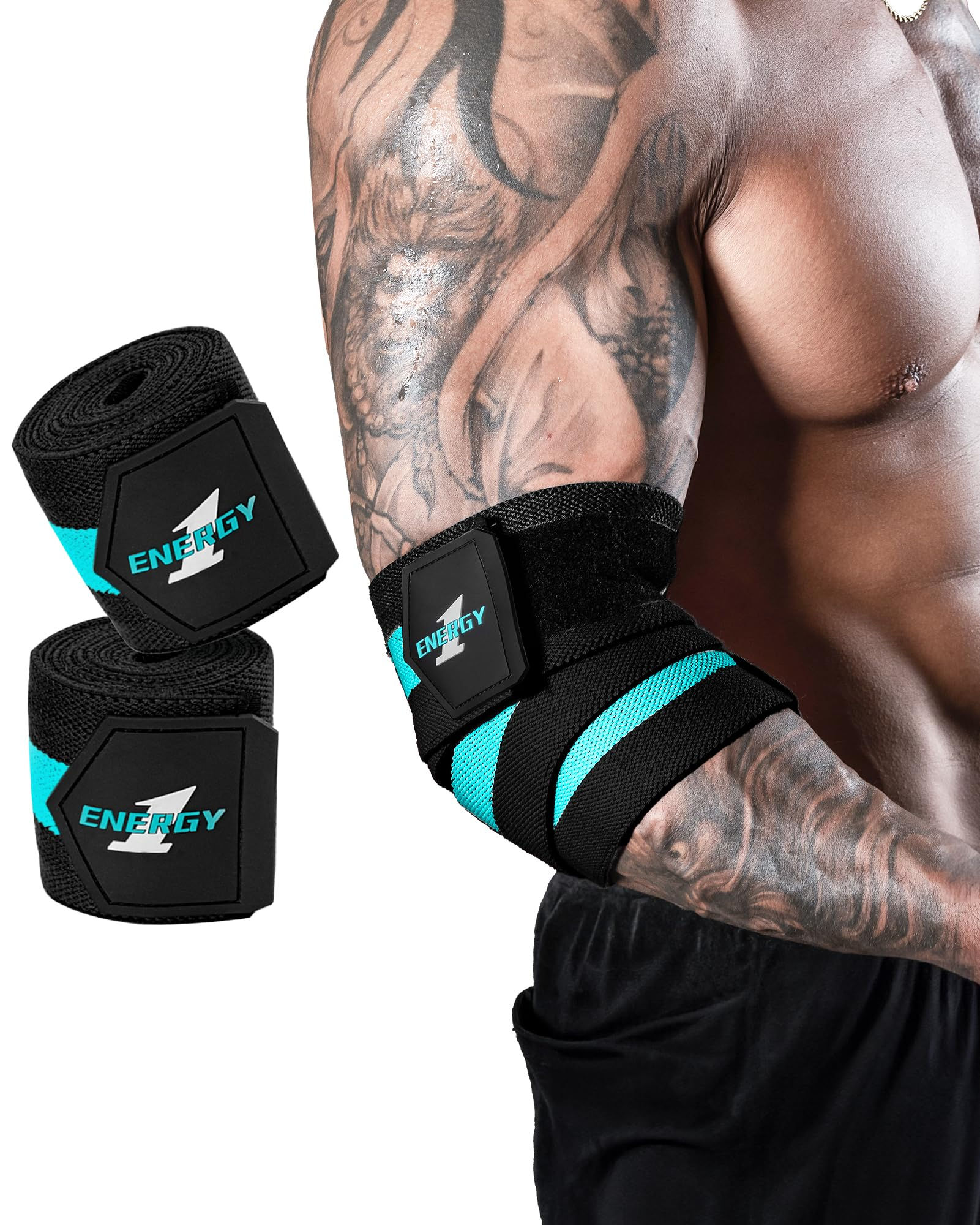 kcross Elbow Wraps for Weightlifting 47" Strengthening support Elbow Sleeve Weig
