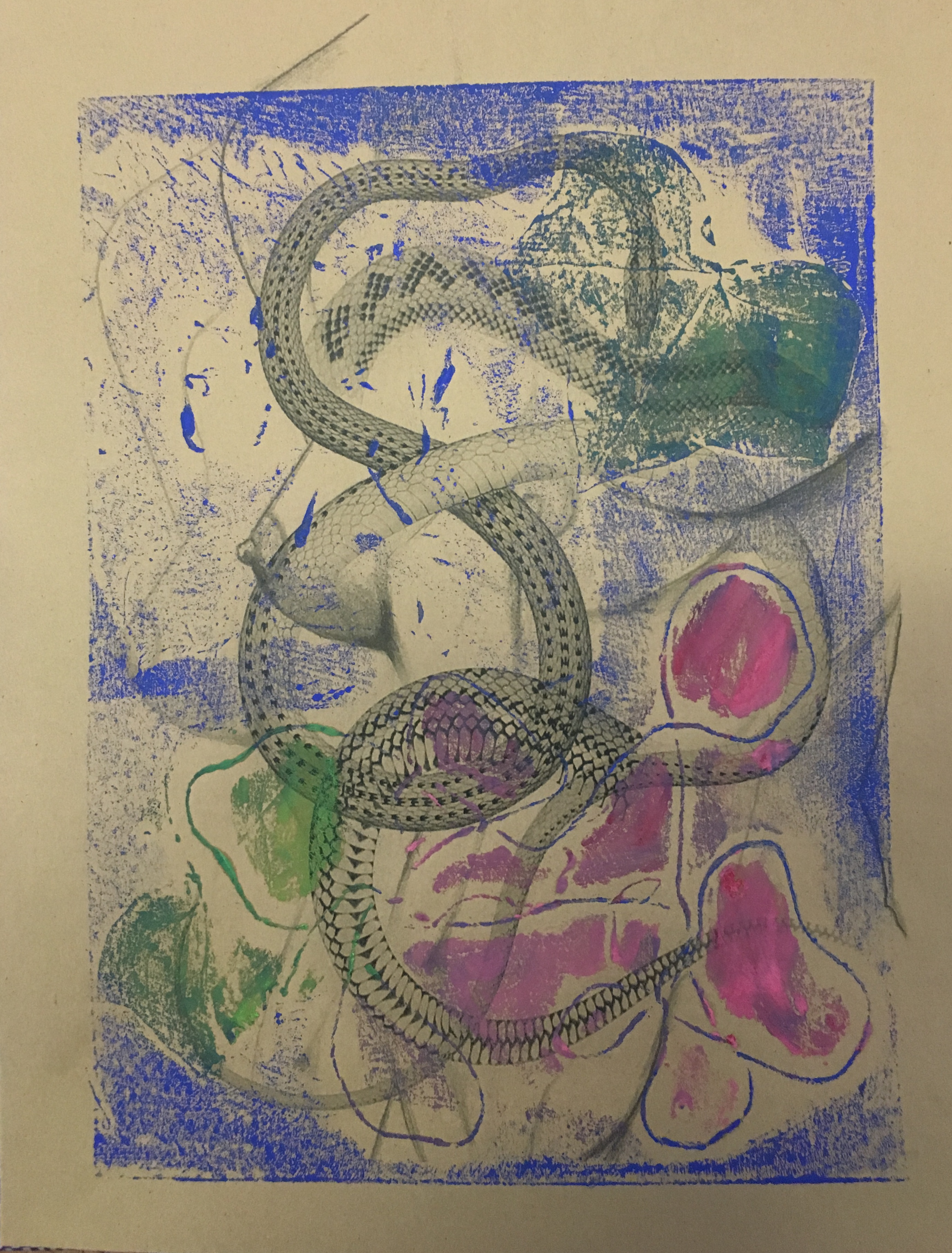 Woman and snake.