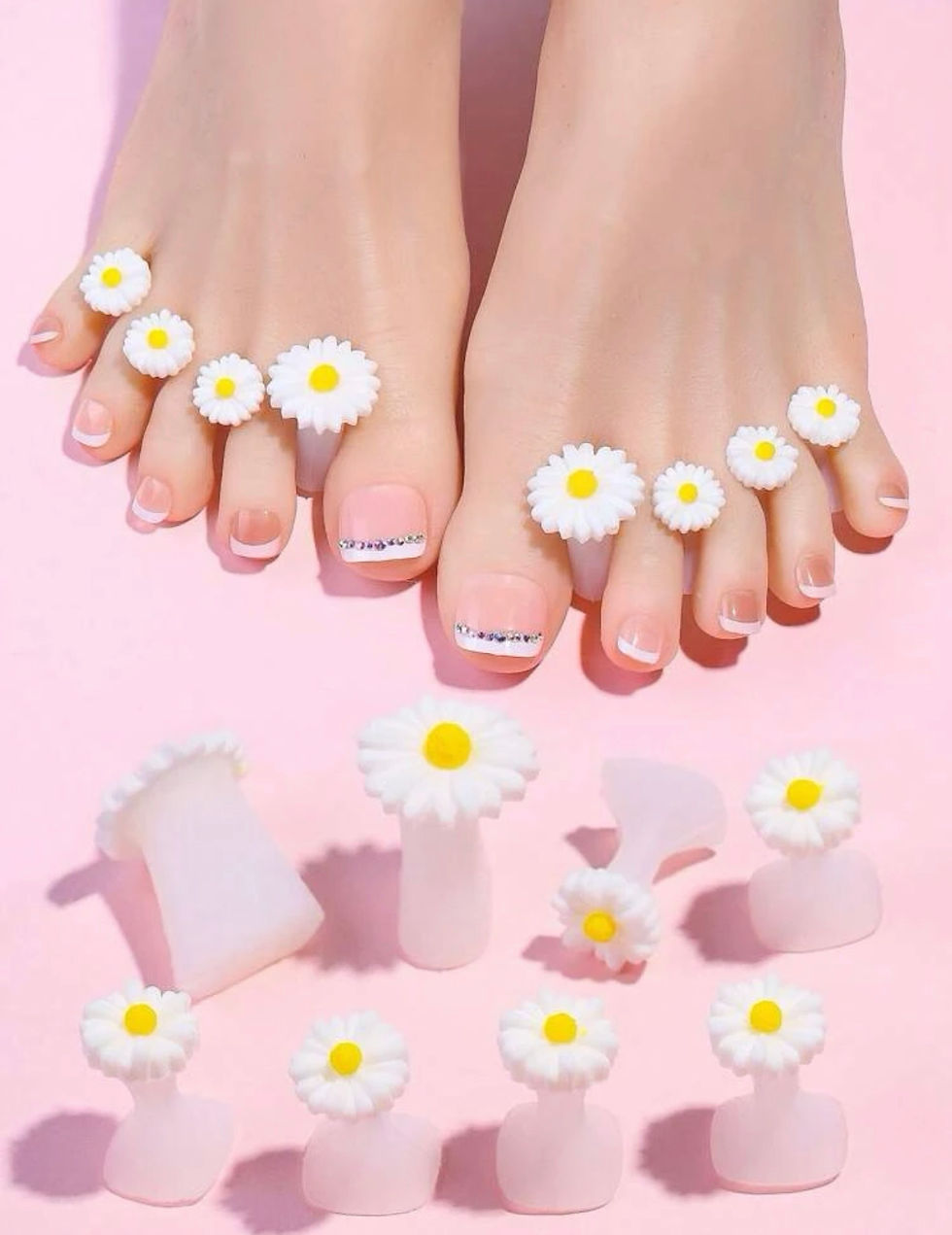 Miniature : 8pcs Flower Design Toe Splitter